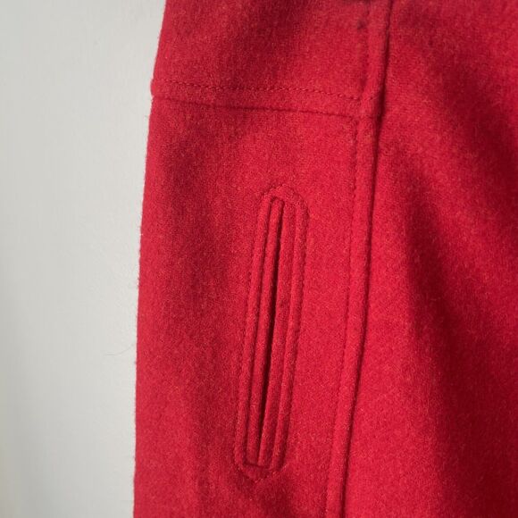 Talbots Wool Blend Red Womens Skirt Size 14 Petite Academia Career - Picture 5 of 8